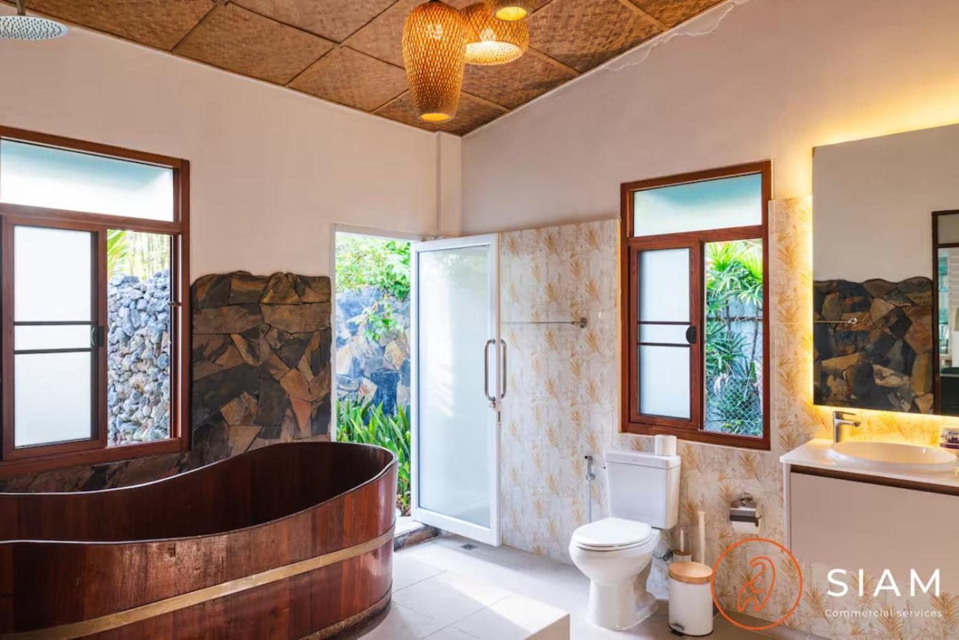 The Wooden Beach House 3Br - Sunset Beach Garden Taling Ngam (Koh Samui) Exterior foto